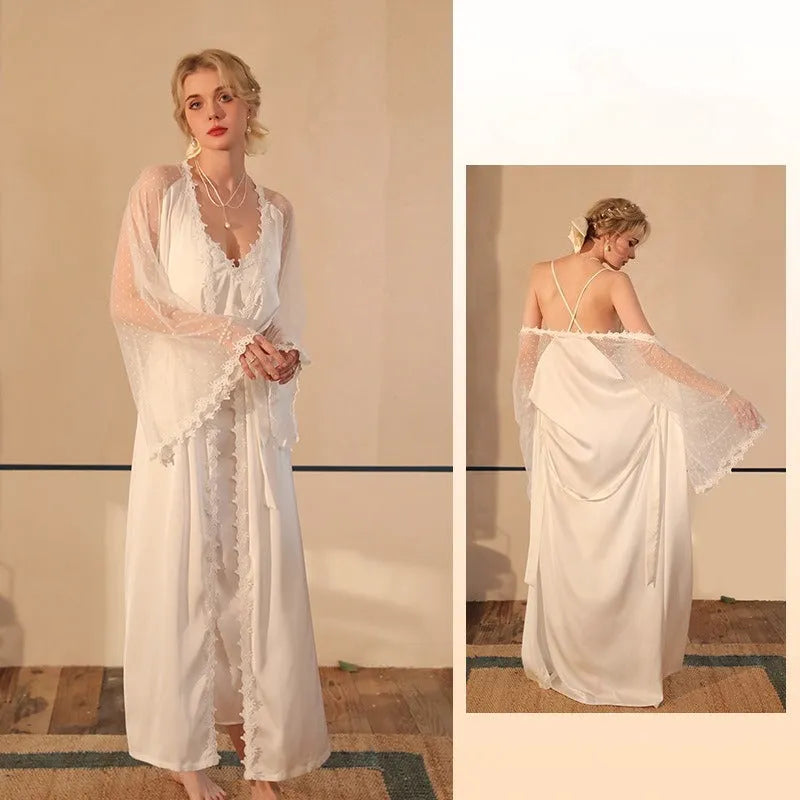 White suspender nightdress
