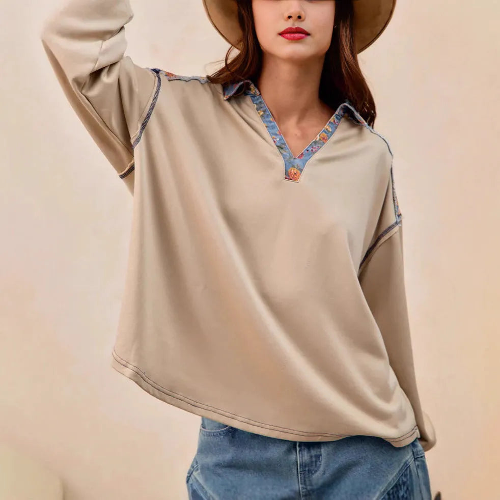 Light brown denim