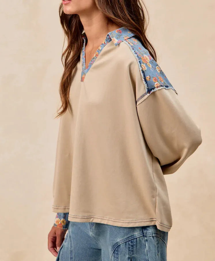 Light brown denim