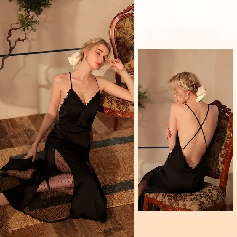 White suspender nightdress